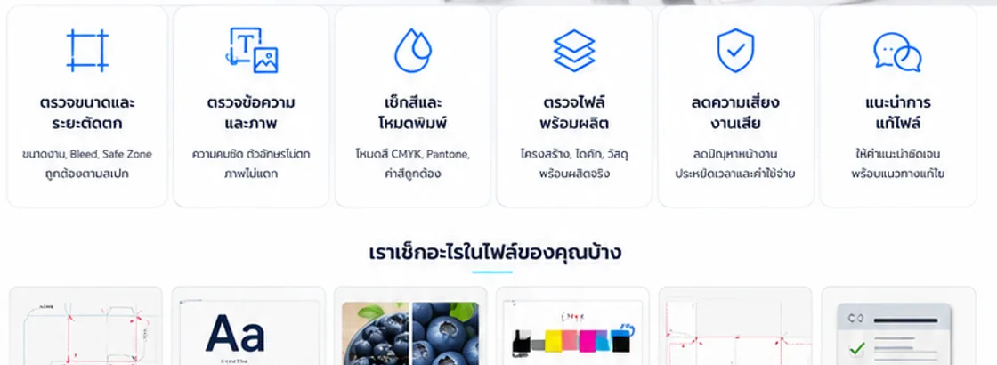 ตัวอย่างการตรวจขนาดและระยะตัดตก